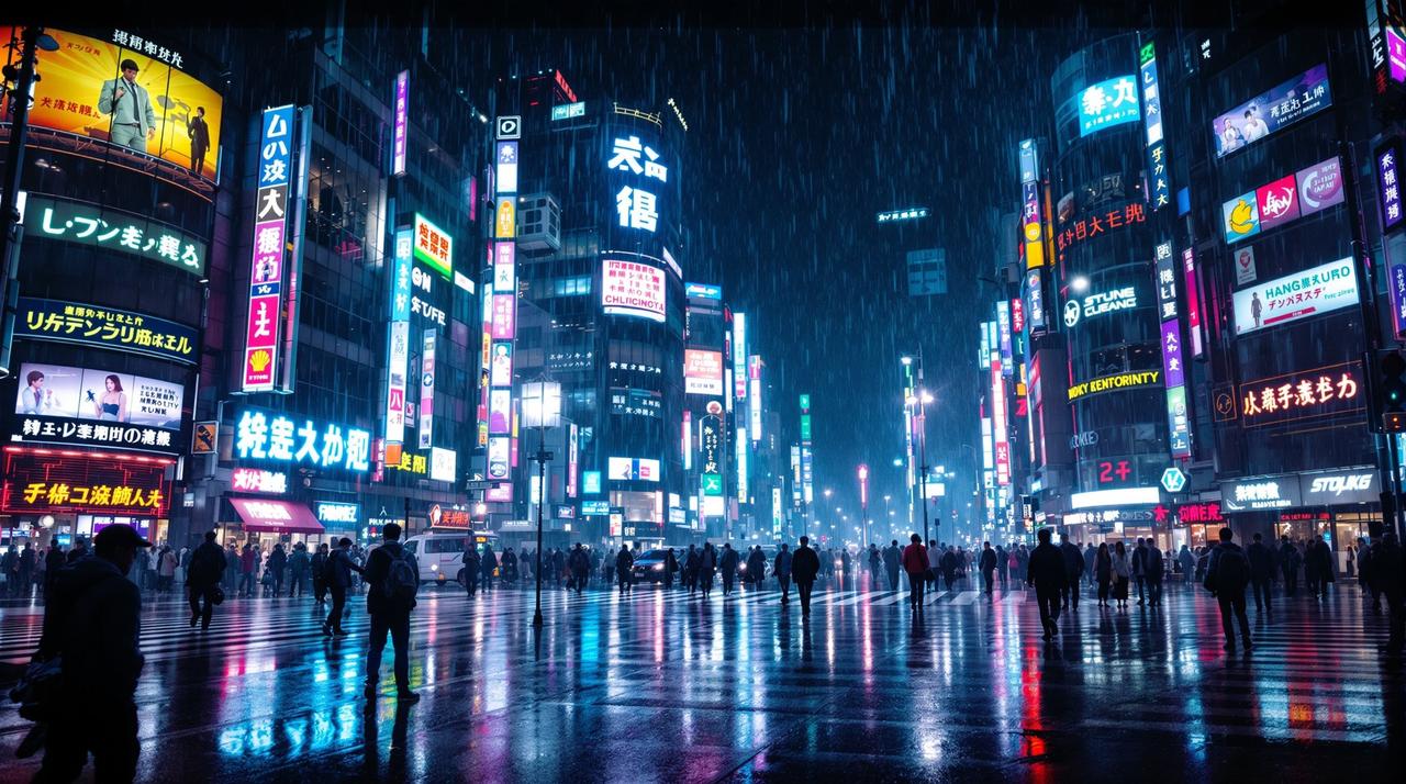 歌曲视频4K：东京霓虹——赛博城市美学